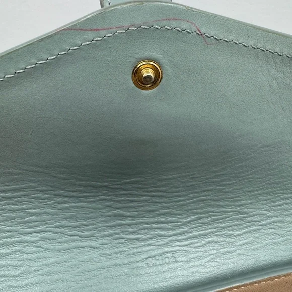 Chloe Paddington Mini Lock Long Light Blue Leather Wallet 20589 Box & Dustbag - Picture 7 of 8
